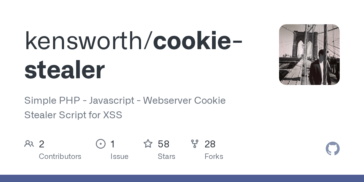 GitHub kensworth/cookiestealer Simple PHP Javascript server Cookie Stealer Script for XSS