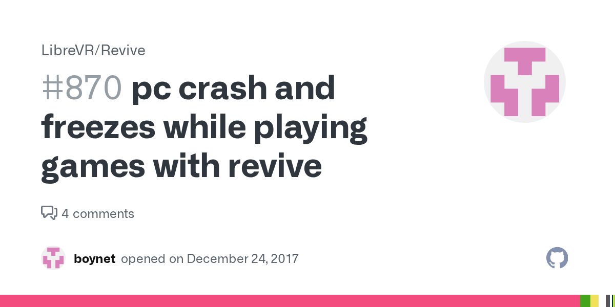 pc crash and freezes while playing games with revive · Issue 870