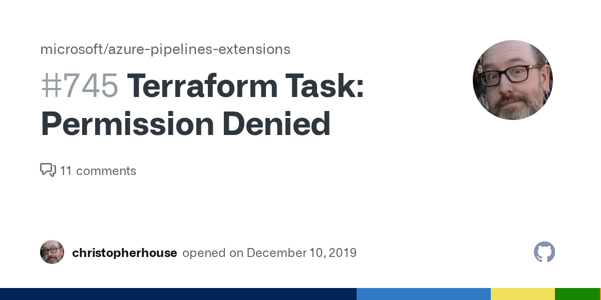 Terraform Task Permission Denied · Issue 745 · microsoft/azure