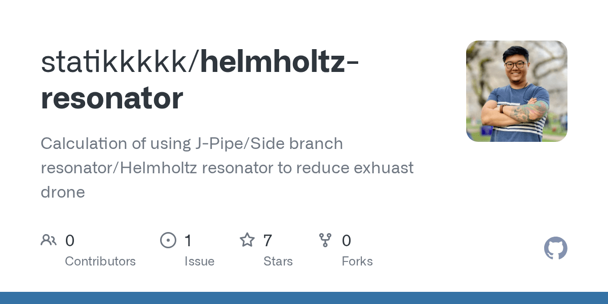 GitHub statikkkkk/helmholtzresonator Calculation of using JPipe