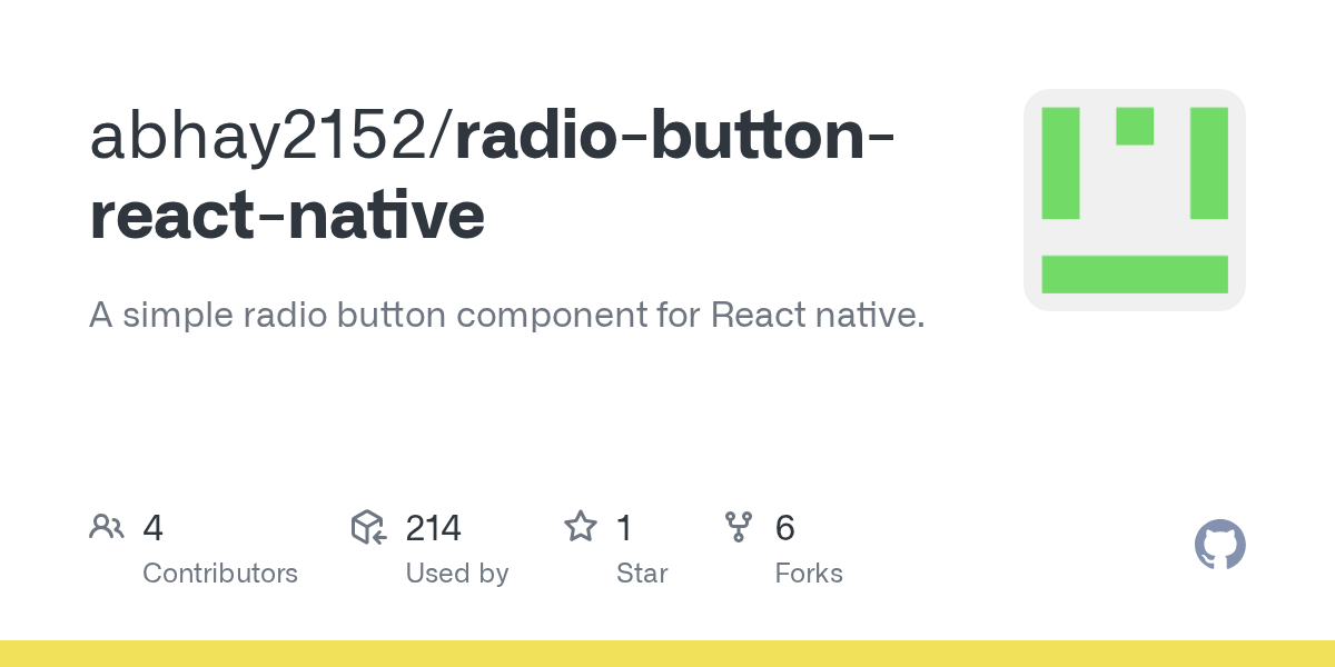 GitHub abhay2152/radiobuttonreactnative A simple radio button