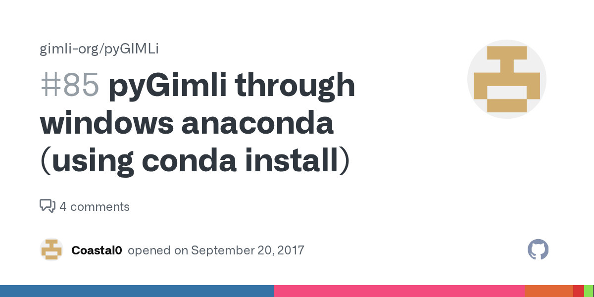 pyGimli through windows anaconda (using conda install) · Issue 85
