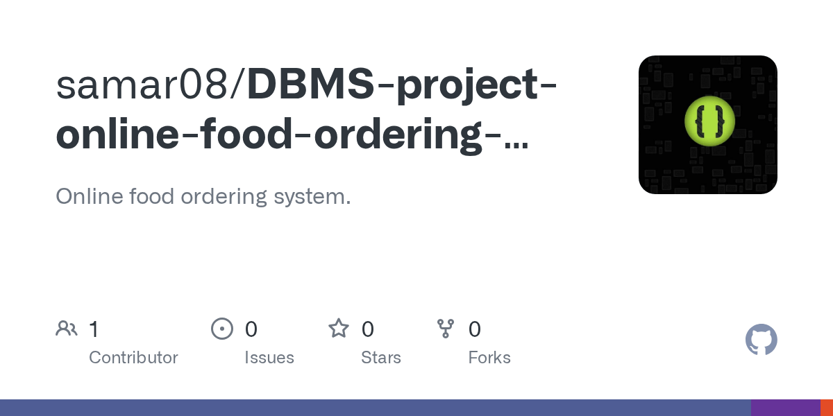 GitHub Online food