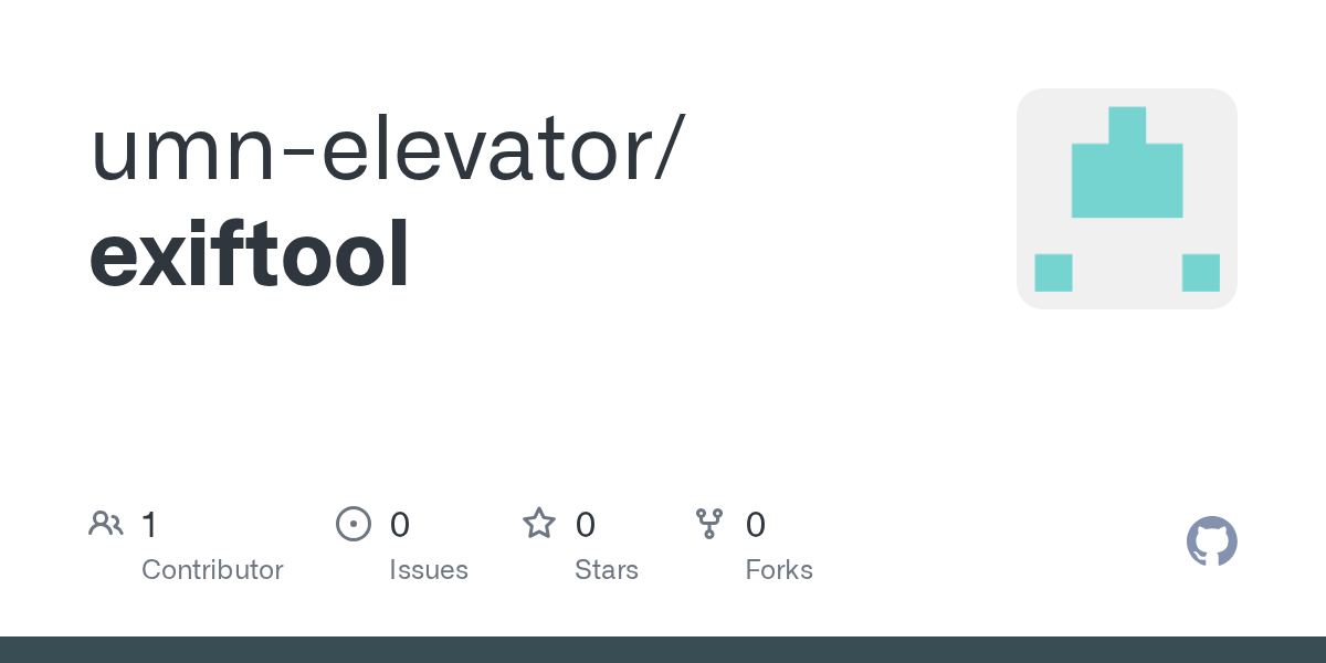 GitHub umnelevator/exiftool