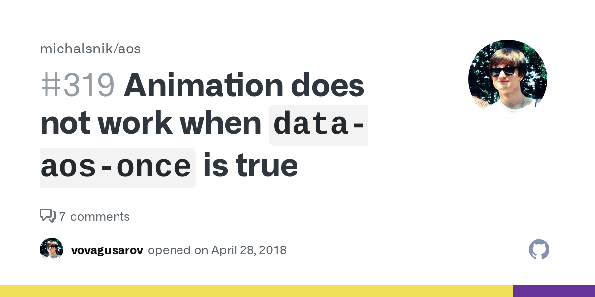 Animation does not work when `dataaosonce` is true