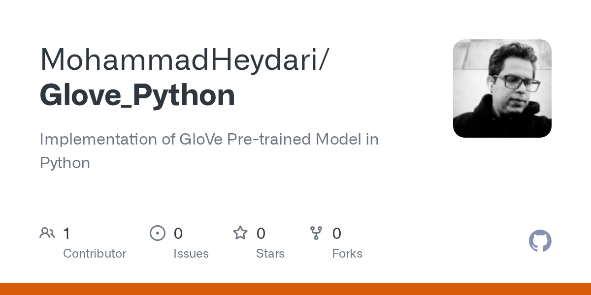 GitHub MohammadHeydari/Glove_Python Implementation of GloVe Pre