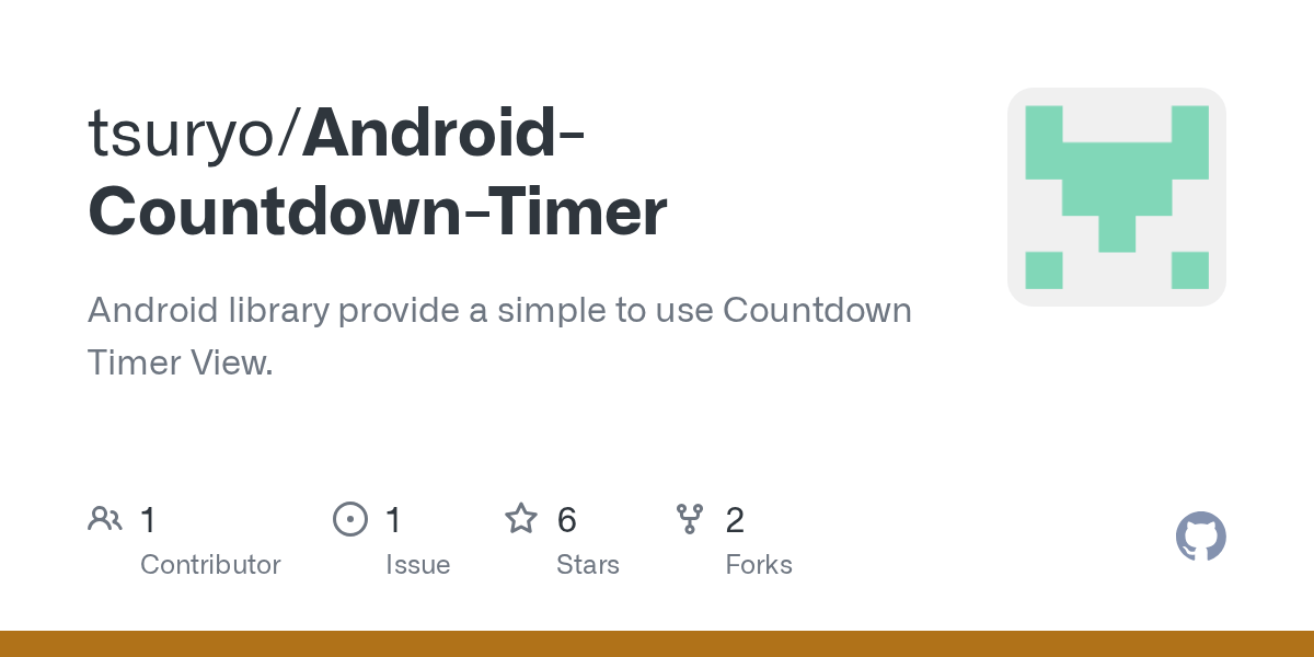 GitHub tsuryo/AndroidCountdownTimer Android library provide a simple to use Countdown Timer
