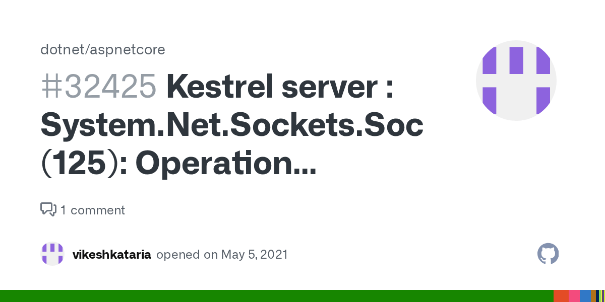 Kestrel server (125) Operation