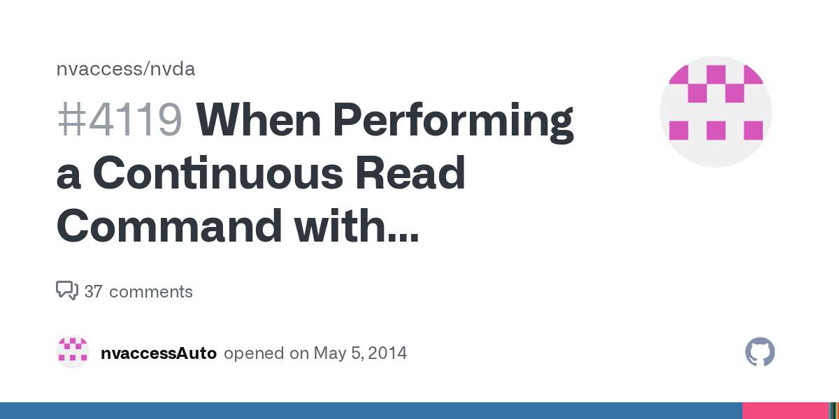 When Performing a Continuous Read Command with OpenOffice 4.1 or