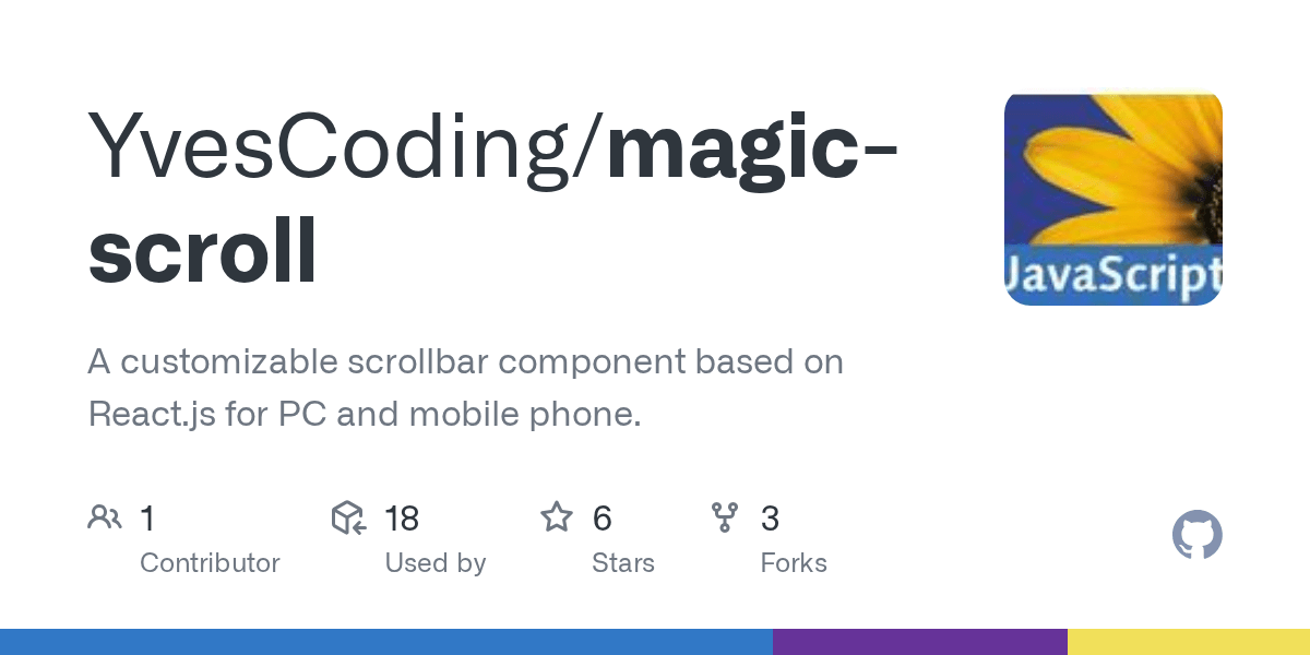 GitHub YvesCoding/magicscroll A customizable scrollbar component