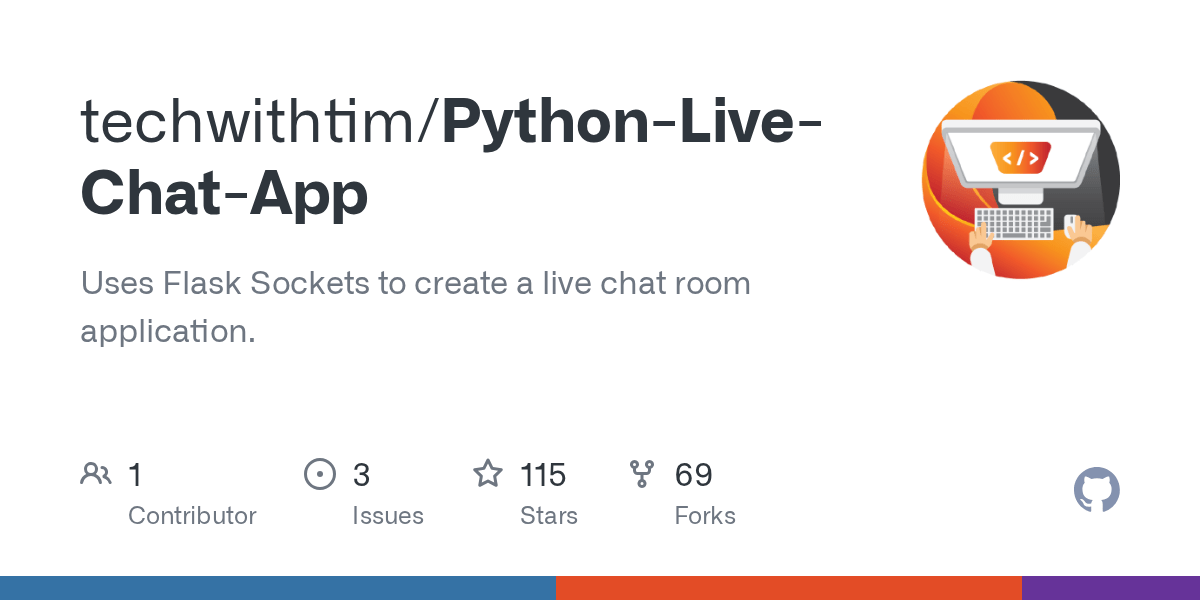 GitHub techwithtim/PythonLiveChatApp Uses Flask Sockets to create