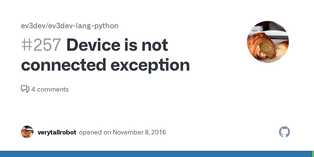 Device is not connected exception · Issue 257 · ev3dev/ev3devlang
