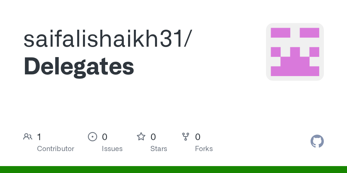 GitHub saifalishaikh31/Delegates