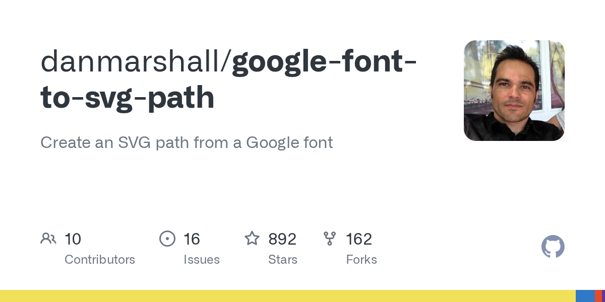 googlefonttosvgpath/package.json at master · danmarshall/google