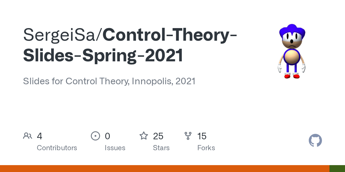 GitHub SergeiSa/ControlTheorySlidesSpring2021 Slides for Control