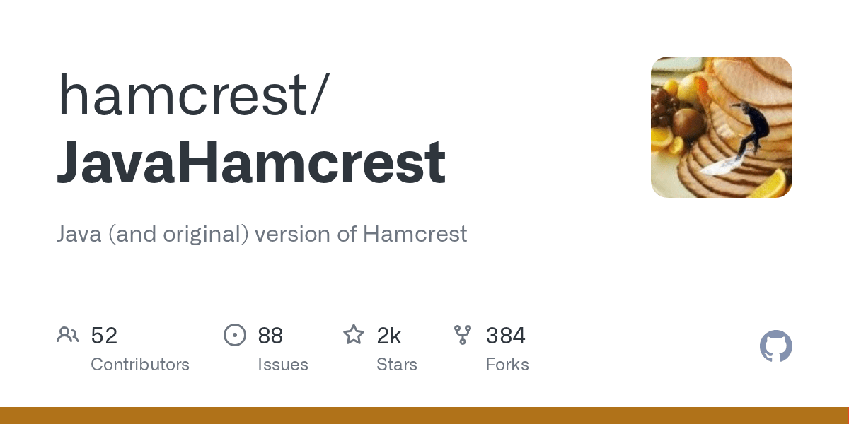GitHub hamcrest/JavaHamcrest Java (and original) version of Hamcrest