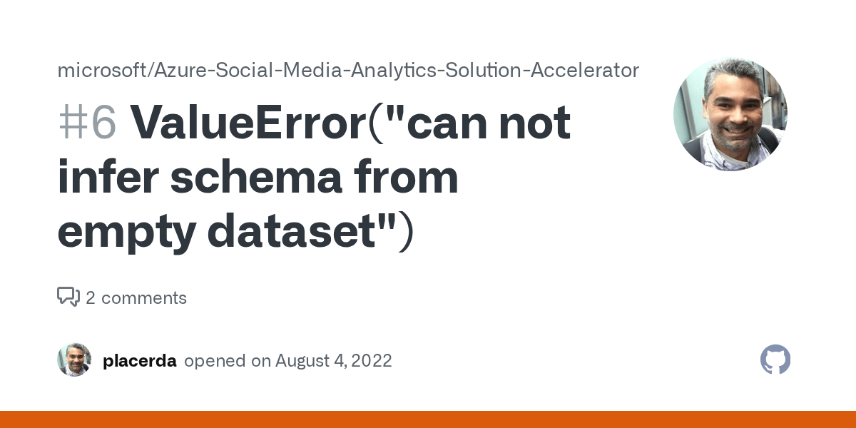 ValueError("can not infer schema from empty dataset") · Issue 6