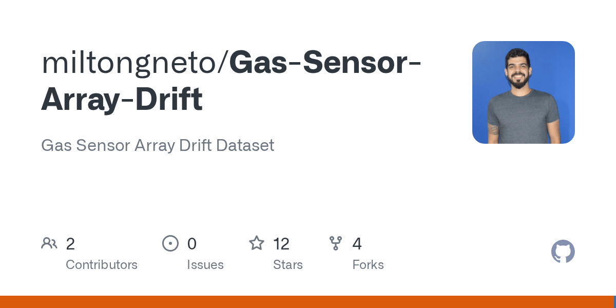 GitHub Gas Sensor Array Drift Dataset