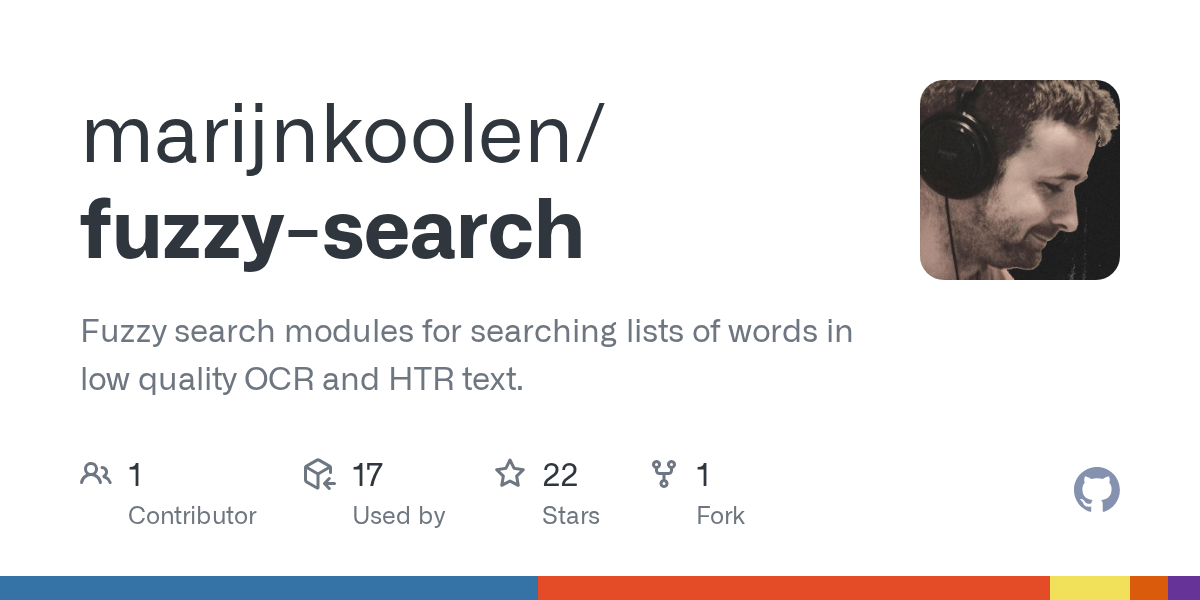 GitHub marijnkoolen/fuzzysearch Fuzzy search modules for searching