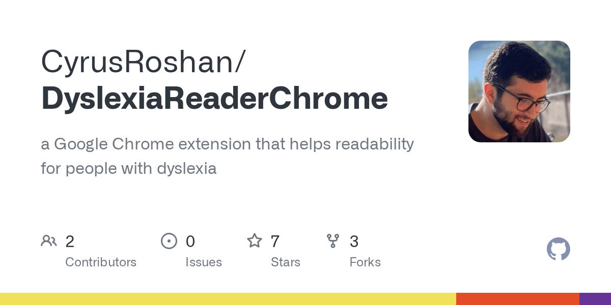 GitHub CyrusRoshan/DyslexiaReaderChrome a Google Chrome extension