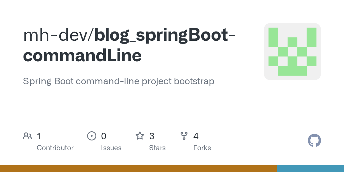 GitHub Spring Boot commandline