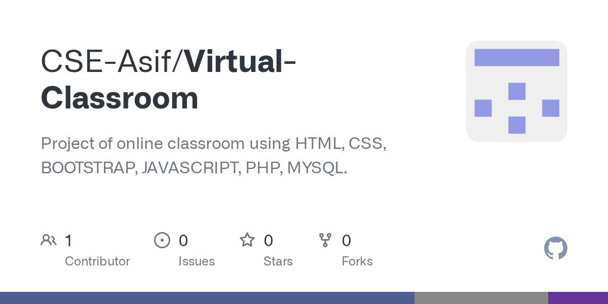 GitHub CSEAsif/VirtualClassroom Project of online classroom using