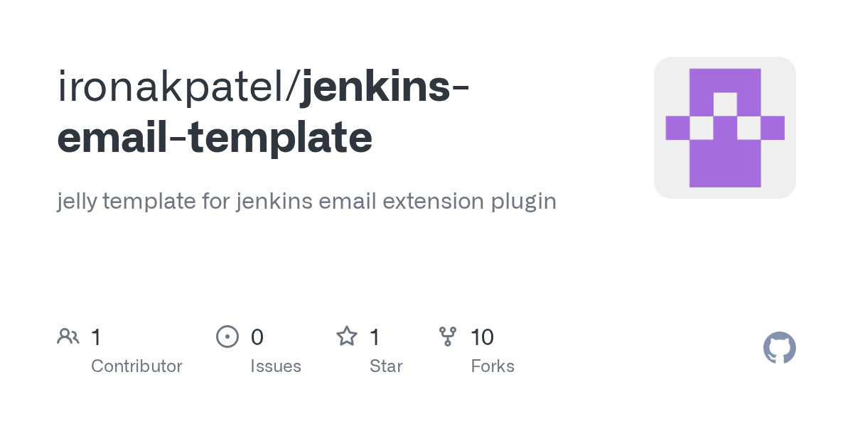 GitHub ironakpatel/jenkinsemailtemplate jelly template for jenkins