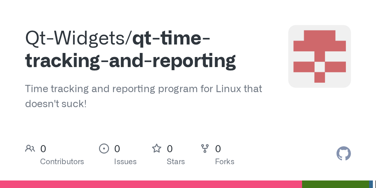 GitHub QtWidgets/qttimetrackingandreporting Time tracking and