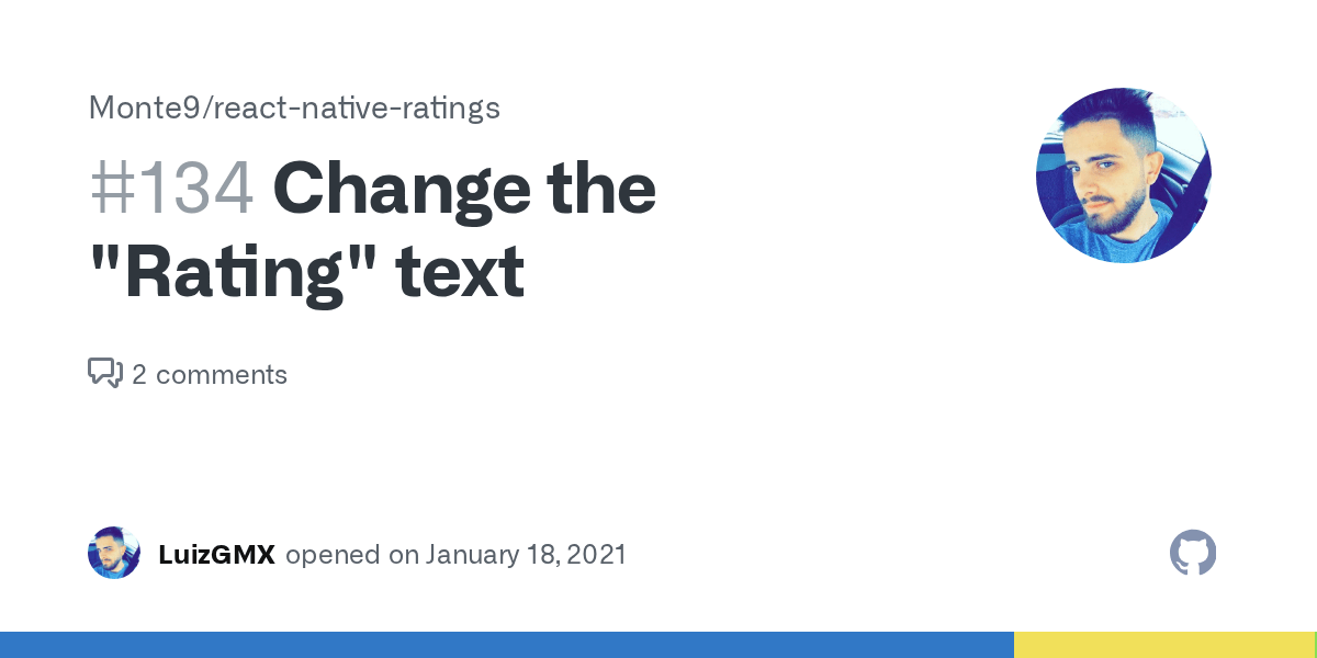 Change the "Rating" text · Issue 134 · Monte9/react