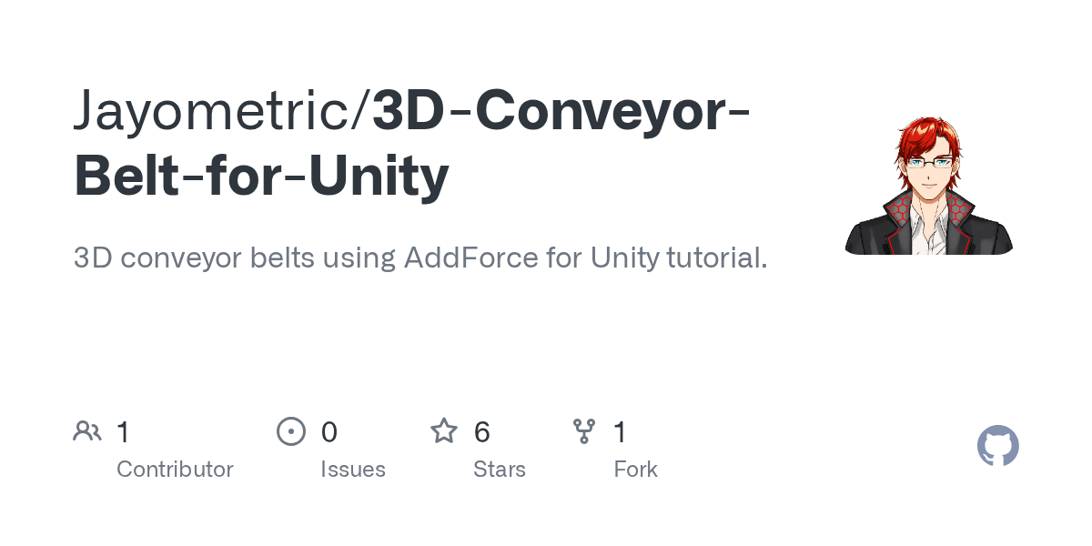 GitHub Jayometric/3DConveyorBeltforUnity 3D conveyor belts using