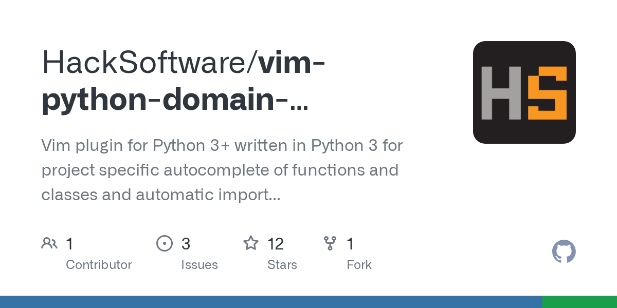 GitHub HackSoftware/vimpythondomainknowledge Vim plugin for