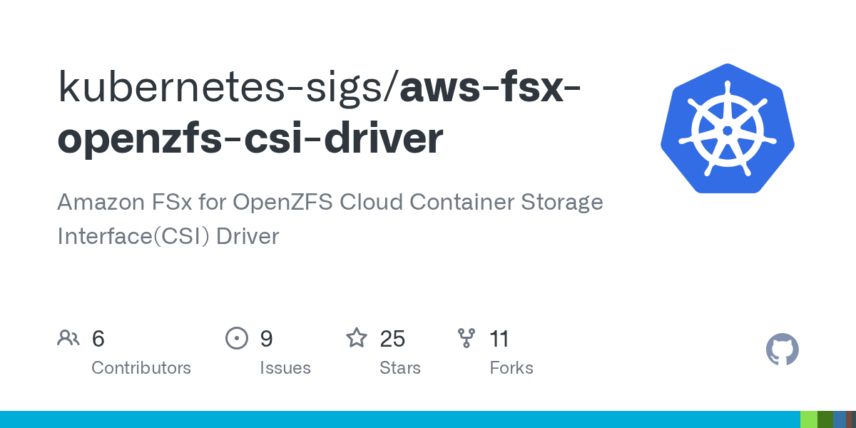 GitHub Amazon FSx for OpenZFS Cloud Container