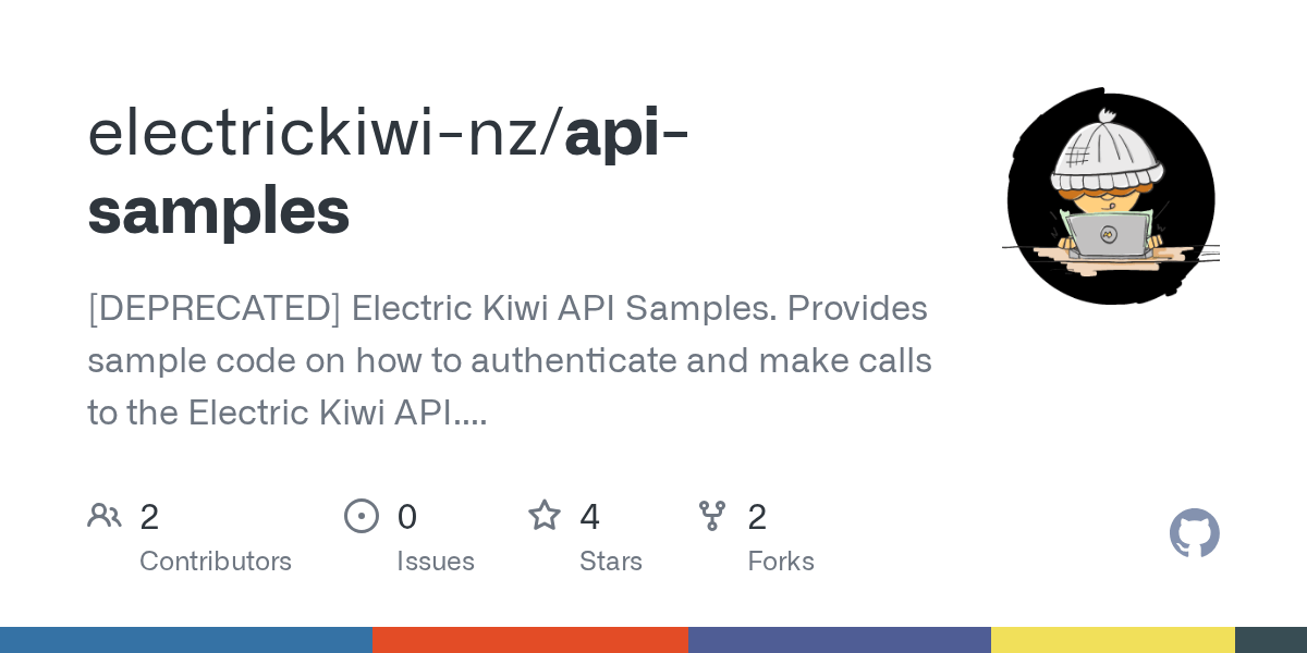 GitHub electrickiwinz/apisamples Electric Kiwi API Samples