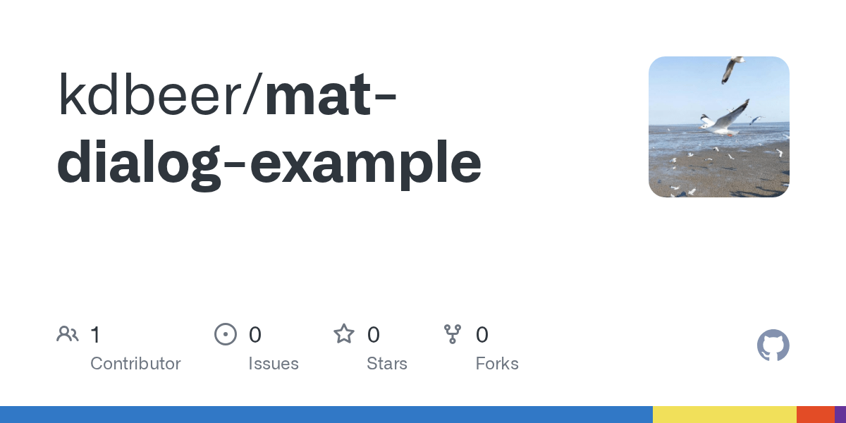 GitHub kdbeer/matdialogexample