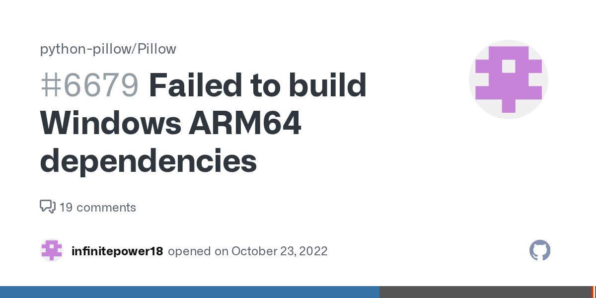 Failed to build Windows ARM64 dependencies · Issue 6679 · python