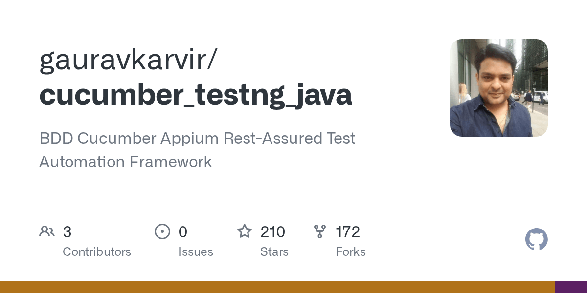 GitHub gauravkarvir/cucumber_testng_java BDD Cucumber Appium Rest