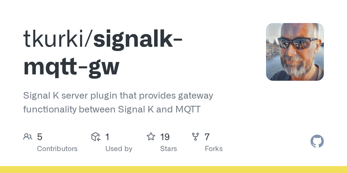 GitHub tkurki/signalkmqttgw Signal K server plugin that provides gateway functionality