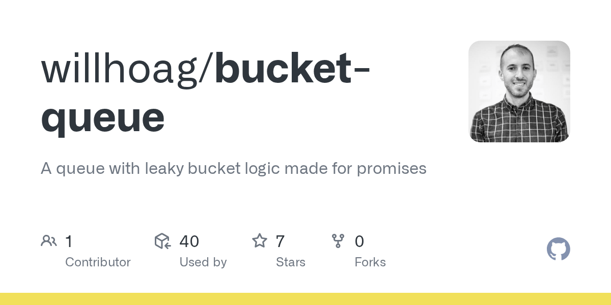 GitHub willhoag/bucketqueue A queue with leaky bucket logic made for promises