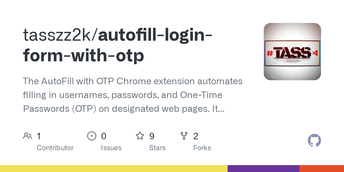 GitHub tasszz2k/autofillloginformwithotp The AutoFill with OTP