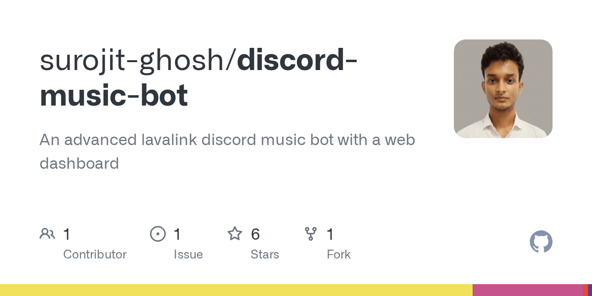 GitHub surojitghosh/DiscordMusicBot An advanced lavalink discord