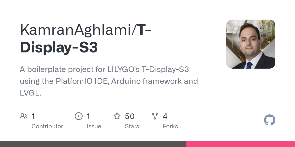 GitHub KamranAghlami/TDisplayS3 An example project for LILYGO's T