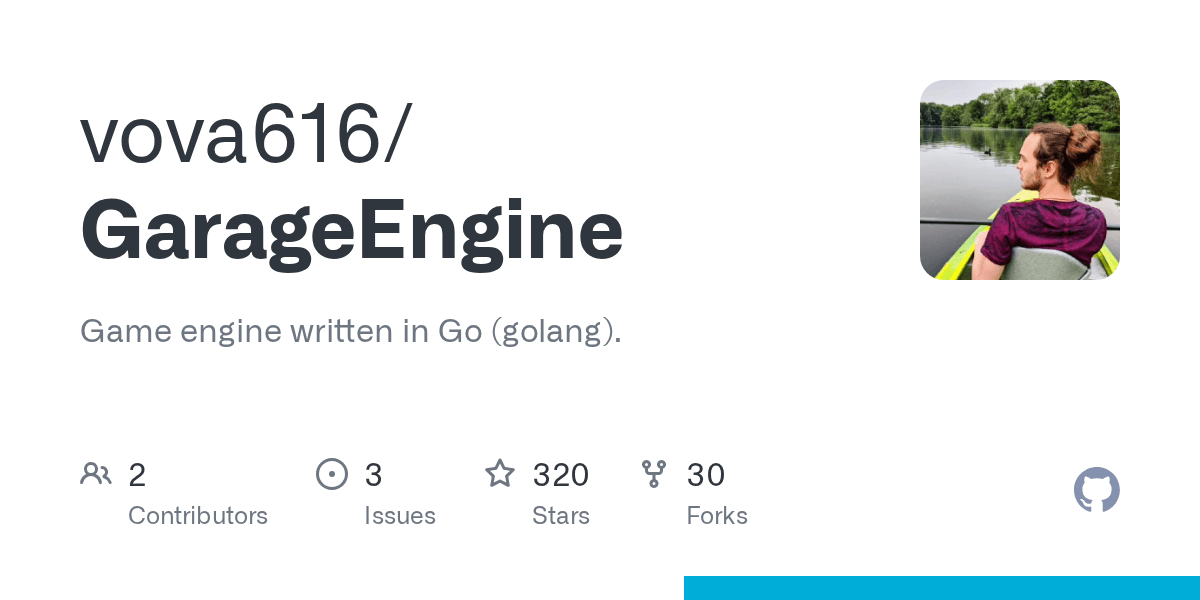 GitHub - vova616/GarageEngine: Game engine written in Go (golang).