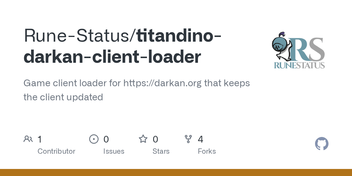 GitHub RuneStatus/titandinodarkanclientloader Game client loader