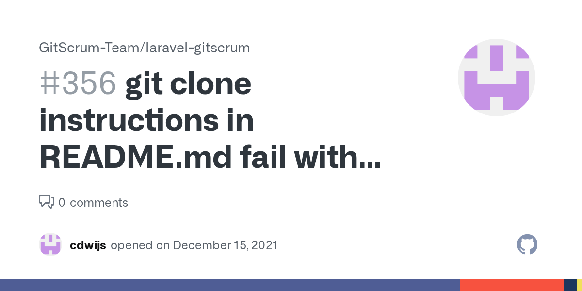 git clone instructions in README.md fail with Permission denied