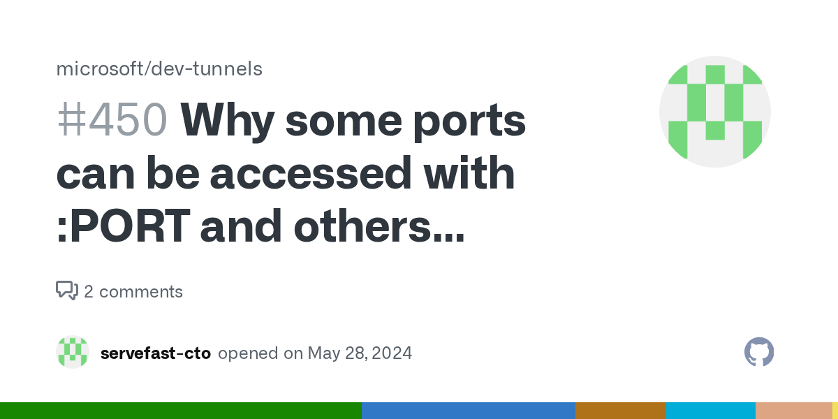 Why some ports can be accessed with PORT and others cannot · Issue