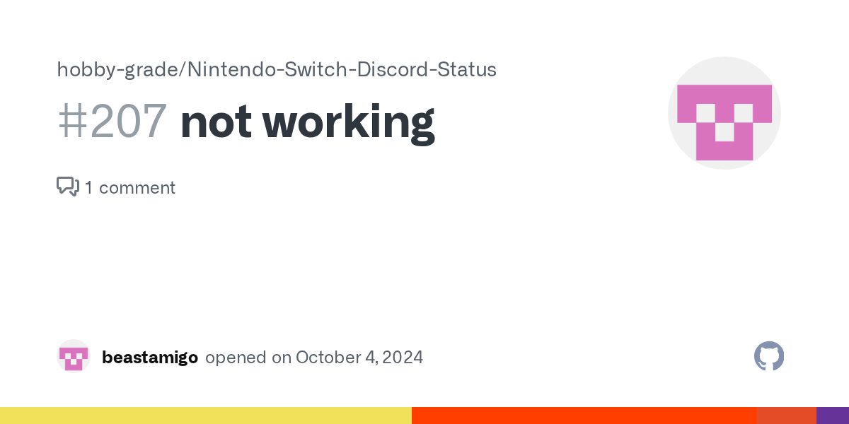 not working · Issue 207 · hobbygrade/NintendoSwitchDiscordStatus