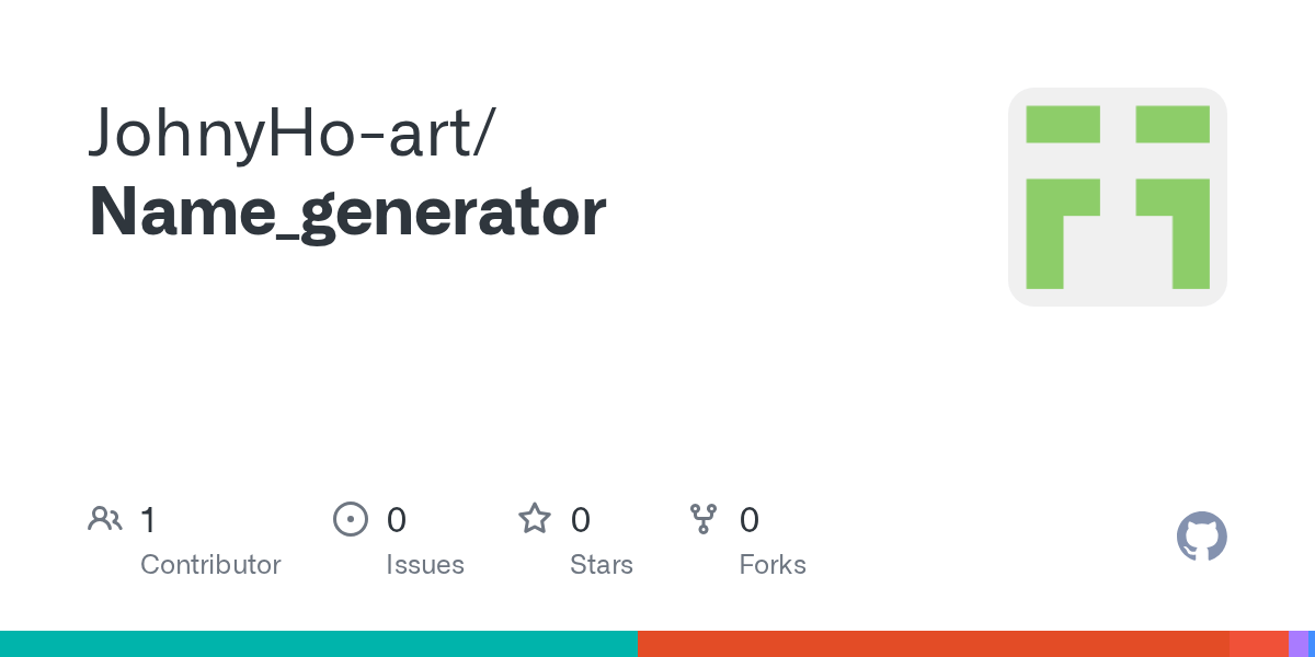 GitHub JohnyHoart/Name_generator