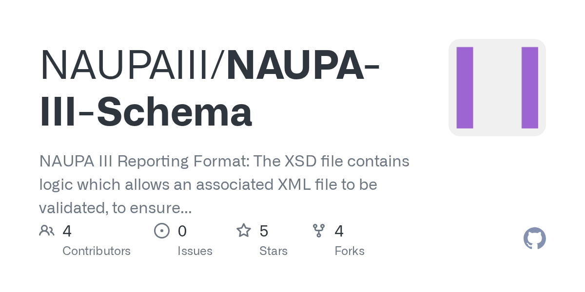 GitHub NAUPAIII/NAUPAIIISchema NAUPA III Reporting Format The XSD