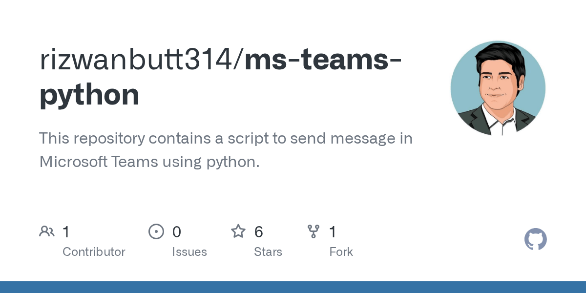 GitHub rizwanbutt314/msteamspython This repository contains a