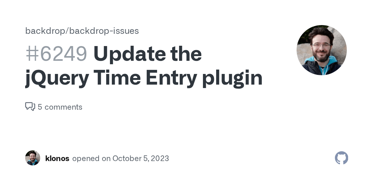 Update the jQuery Time Entry plugin · Issue 6249 · backdrop/backdrop
